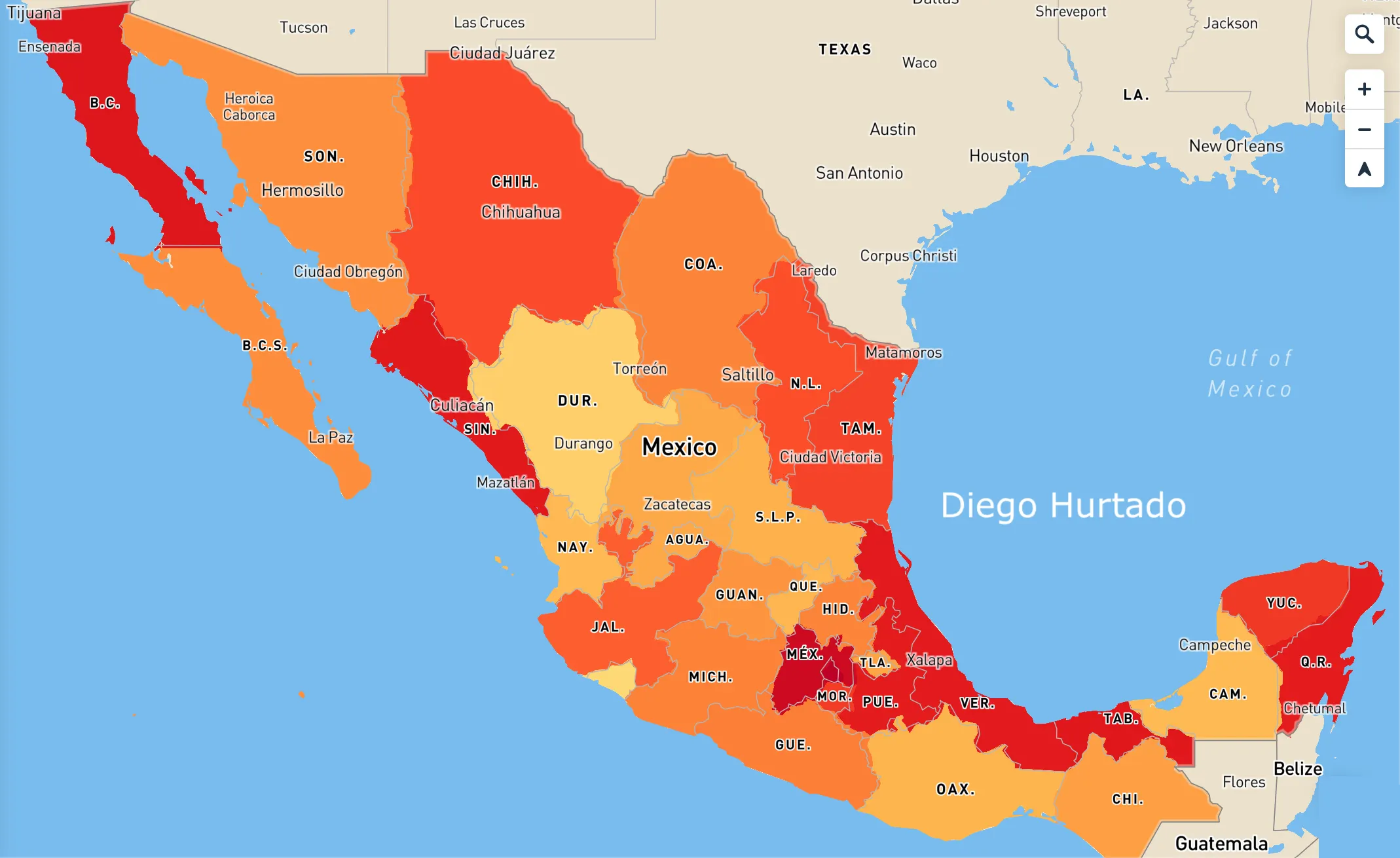 Analyze and Visualize Data for COVID-19: Mexico